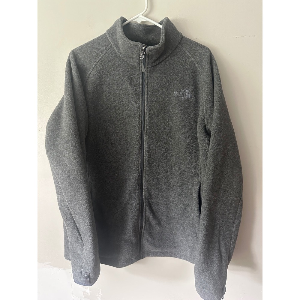 The North Face TKA 100 Glacier Full Zip Fleece Jacket Mens Large Charcoal Grey